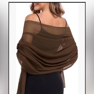 Chiffon Shawl Wrap for Evening Dresses Wedding Bridal Scarf Large Oversized new